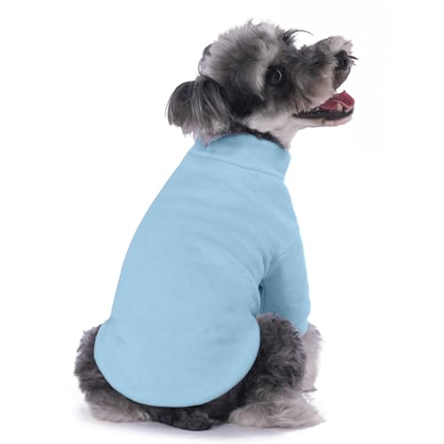 GYALAPERI Dog Sweater, 3 Pack Dog Sweaters for Small Dogs Girl Boy, Ultra Soft Warm Puppy Clothes Dog Coat for Winter (Gray+Azure+Navy, Medium) - Image 7