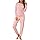 Crewhpo Pyjama Femme Hiver Ensembles de Pyjama Doux Pyjamas à Manches Longues 2 Pièces Pyjamas Rayés Long Vêtement de Nuit Col en V Rose L