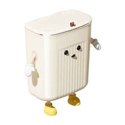 Bote de basura colgante con tapa para cocina y baño