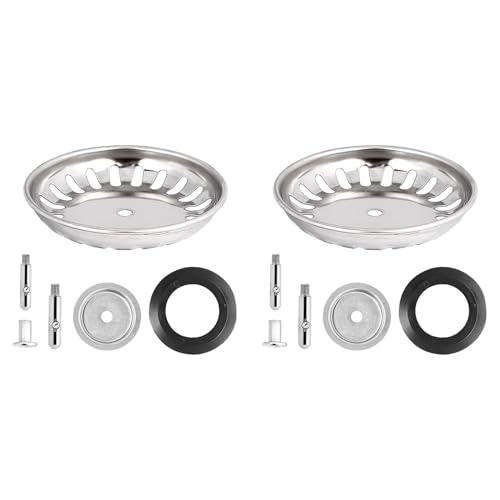 2 Coladores para Fregadero de Cocina en Acero Inoxidable