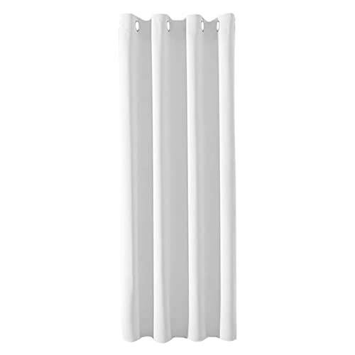 MRTREES Gardinen Verdunkelnd Weiß-grau Blickdicht Wohnzimmer Modern, Raumteiler Vorhang Schalldämmend 260 cm Lang 140 cm Breit, 1 Stück, Vorhänge Thermo Gegen Kälte Window Curtain