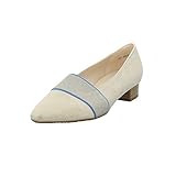  Peter Kaiser Damen Lagos-A Beigefarbener Leder/Textil Pumps Größe 39 EU Beige (Sand)
