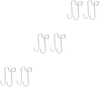 6 Pcs 1 Set Door Behind Bed Storage Hanging Kitchen Cabinet Hooks for Hanging Metal s Hooks Scarf Hangers for Closet Towel Storage Hook Bathroom Storage Hook Hanging Door Hooks Key