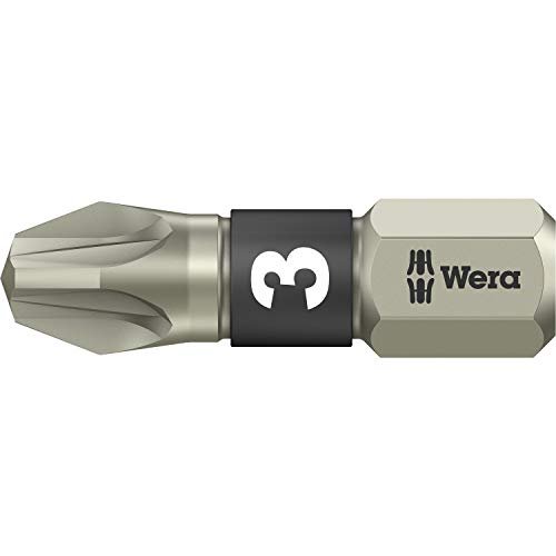 Wera Tools 5071022001 3855/1 Ts Bits, Stainless, Pz 3X25 MM, 1EA