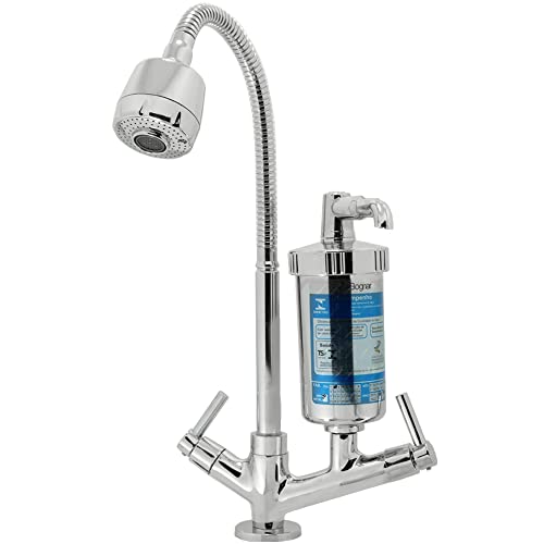 Torneira Metal Inox Filtro Gourmet Pia Mesa Cozinha Bancada