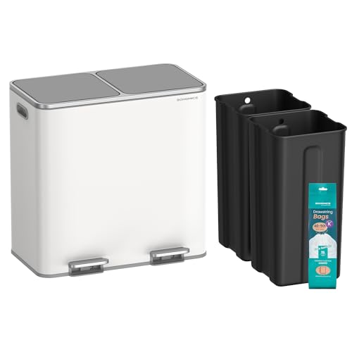 SONGMICS Trash Can, 2 x 10.6 Gallon (2 x 40