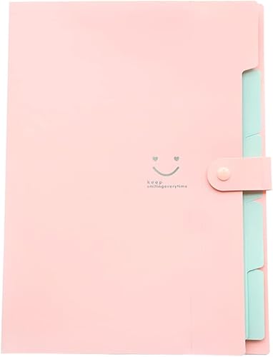 NUOBESTY 5 carpetas de archivos rojas con bolsillos, organizador de archivos expandibles, organizador de calcomanías, carpeta de acordeón, carpeta