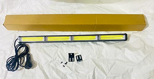 Image of AUTO MT 4COB Led WHITE FLASHER Traffic Advisor Strobe Light Bar White White Light 24 inch 12V 40w LED Flasher, Mini Light Bar for SUV's 4X4 Trucks