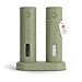 LARS NYSØM Electric Salt and Pepper Grinder Set, USB Rechargeable, Automatic Salt and Pepper Mills, Spice Shakers Refillable with LED Light, Adjustable Coarseness, Ceramic Grinder (Sage Green)