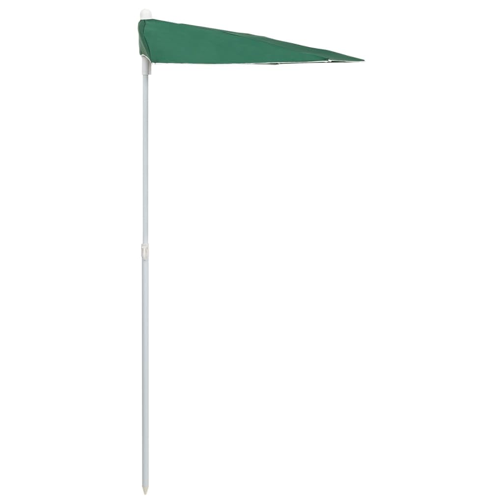Casa & Giardino Articolo-Giardino Mezzo Ombrellone con Palo 180x90 cm Verde