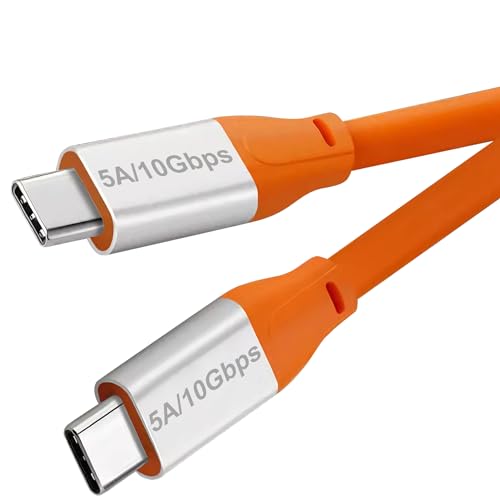 USB C 3.1 Gen 2 Cable 10FT, 10Gbps 100W Fast Charging Cable Orange image 4