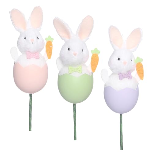 Kbnuetyg Palillos de conejo de Pascua | Decoración de vacaciones, decoración de corona de primavera | para el hogar, oficina, animadores, sala de estar, estudio, estantería, ramo, árbol, corona