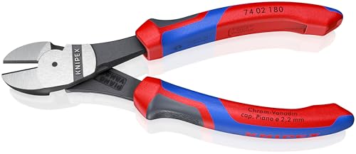 Knipex 74 02 180 High-leverage diagonal cutters, 7-1/4 in., comfort grip