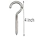 Axe Sickle 4 Inch Heavy Duty Large Screw Hook Ceiling Hook Cup Hook Silver 10 Pcs