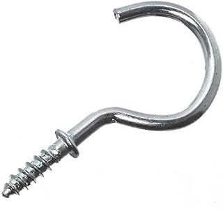 fiXte® Chrome Plated Mug Shouldered Cup Hooks, 25 mm (1 inch) - Pack of 20