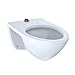 TOTO CT708U#01 Elongated 1.0 GPF Wall-Mounted Flushometer Toilet Bowl with Top Spud, White-CT708U, Cotton White