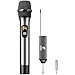 TONOR Wireless Microphone Kabellos, Drahtloses UHF Mikrofon Set für Karaoke 60m Reichweite, Kabelloses Funk Handmikrofon Dynamisch mit 6,35 Klinke Anschluss für Partybox, DJ, Kirche, Grey