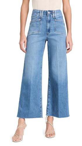 PAIGE Women's Anessa Jeans, Sunnie Distressed, Blue, 27
