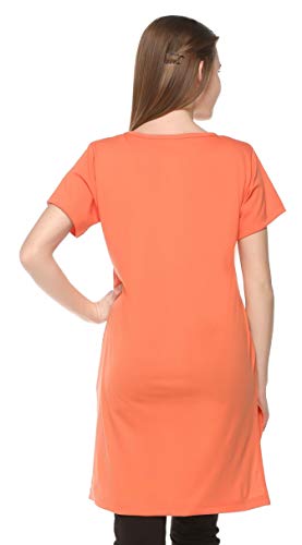 Image of In Love Women's Printed Cotton Plus Size Longline T-Shirt Half Sleeve with Pockets Pack of 2