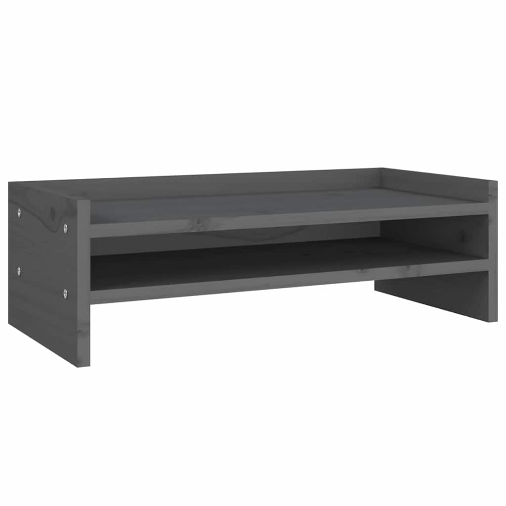 Stojak na monitor z litego drewna sosnowego, nakładka na biurko do komputera, podwyższenie monitora do biura, 50 x 24 x 16 cm