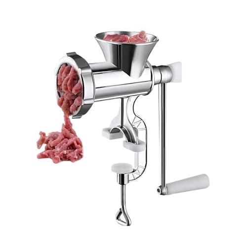 Paluplus Tritacarne Manuale da Tavolo in Alluminio, Macchina Insaccatrice con Morsetti Regolabili, Manico con Impugnatura Ergonomica, per carne e verdure e riempimento di salsicce -1186F