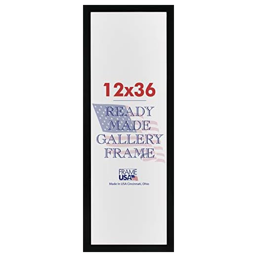 FRAME USA Simply Poly Series 12x36 Polystyrene Poster Frames (Black)