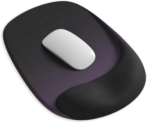 ErgoEase Ergonomic Mouse Pad with Gel Wrist Support - Premium Lycra Fabric, Non-Slip, Ideal for Laptop & Desktop, Office & Gaming，Desk Accessories (06Twilight Purple) - ergoEase Series