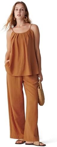 MOOSLOVER Women Linen Summer Two Piece Sets Backless Lounge Outfi...