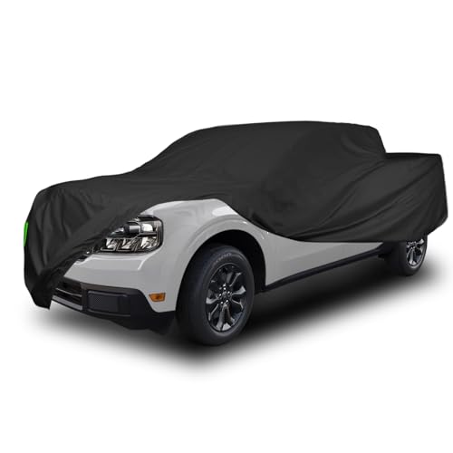 Image of Proadsy 2026 Upgrade Car Cover for 2021-2025 2026 Ford Maverick, Waterproof All Weather for Automobiles, Windproof Snowproof Rain Hail Sun UV Protection Full Outdoor Indoor Exterior Car Covers, Black | UV-Blocking Waterproof With Soft Lining Prevents Leaks & Scratches. Perfect For Sunny, Snowy Outdoor Parking, Garage Storage