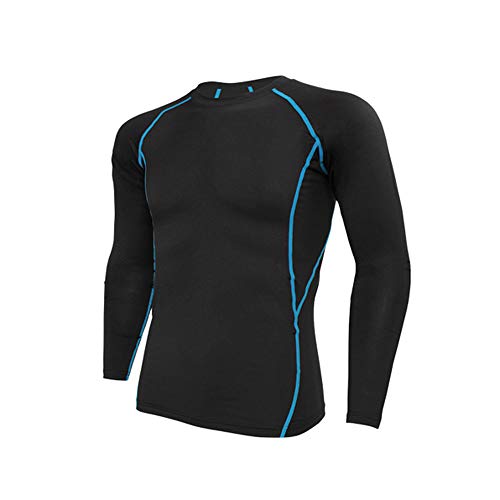 T-shirt compression sport running BaronHong bleu L pour vos courses fraîches