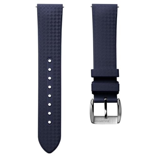 Image of ZULUDIVER StormForce Rubber Watch Strap, Ocean Blue, 22mm