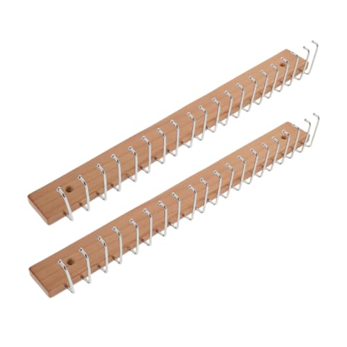 SOESFOUFU 2pcs Wooden Wall Mounted Tie and Belt Rack Organizer Space Saving Closet Storage for Neckties and Belts and Elegant Design for Clutter Organization