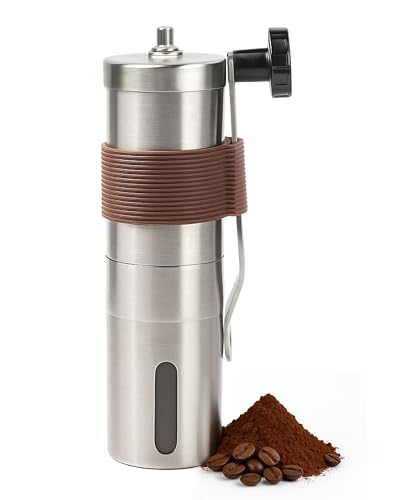 GCCTXG Manual Coffee Grinder with Ceramic Burr Mill for Espresso