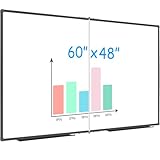 JILoffice Pizarra blanca plegable grande de 60 x 48 pulgadas, tablero montado en la