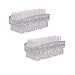 Produktbild PARSA Beauty Doppelpack Handwaschbürsten doppelseitige XXL Bürste in Transparent Nagelbürste/Handwaschbürste für Bad, WC, Waschbecken, Werkstatt zum effektiven Viren-Schutz