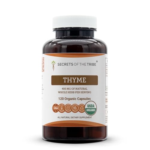 Secrets of the Tribe Thyme 120 Capsules, 400 mg, USDA