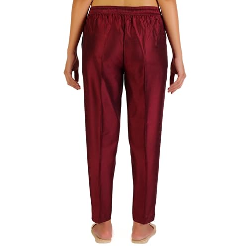 Image of Trouser Pants for Women,Stylish Trousers for Woman for Kurti Relaxed & Regular Straight fit Palazzo,Ethnic Bottom Formal Pants for Women Office wear Casual & Daily Use