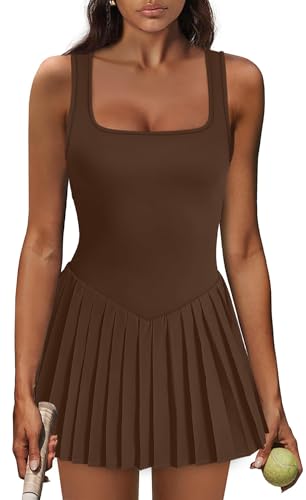 Image of NIASHOT Athletic Dress for Women with Shorts Sleeveless Womens Golf Dress