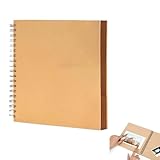 Kleines Fotoalbum zum Selbstgestalten,20x20cm Scrapbook 40Blätter(80 Seiten) Fotoalben Ringbuch,...