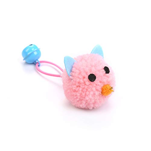 STOBOK Brinquedo de gato de pelúcia com 5 peças, rato, pompom, gato, mastigar, brinquedo molar, brin