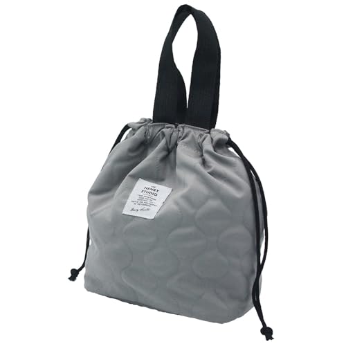 ダイカイ ヘンリースタジオ キルトランチ巾着 グレー グレー W27 D11 H23cm 321526