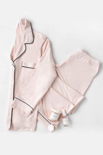 Image of Eberjey Gisele Classic Women's Pajama Set | Long Sleeve Shirt + Long Pants