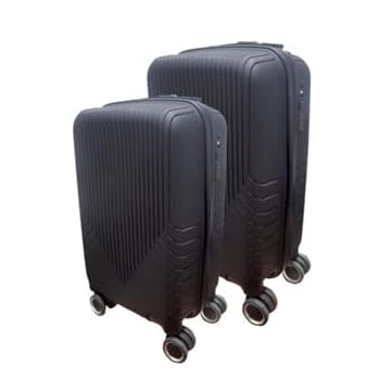 Kit Mala Bordo 10kg + Mala Media 23kg POLIPROPILENO Maldivas Sul (PRETO)