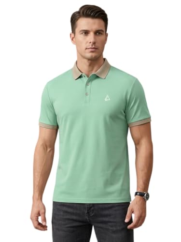Image of TAGAS Mens Polo T-Shirt || Men's Color Block Polo Tshirt | Short Sleeve Casual Pullover with Collar |Casual Wear for Men | Mens Regular FIT T-Shirts