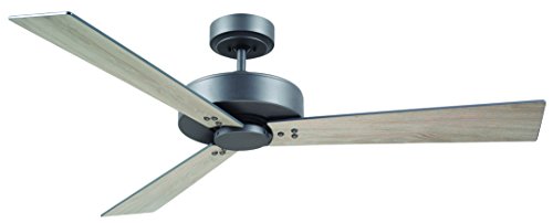 Luminance kathy ireland HOME Keane 52 Inch Ceiling Fan, Graphite Steel  3 Reversible Wood Blades in Charcoal and Gray