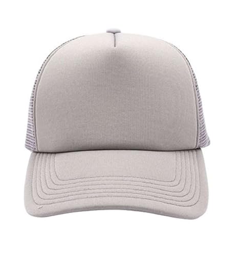 Image of NYFASHION101 Plain Mesh Trucker Hat - Breathable 6-Panel Daily Snapback Cap, Customizable Ideal for DIY Embroidery & Patches