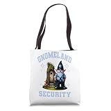 Funny Garden Gnome Gnomeland Security Graphic Tote Bag