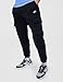 Nike Men's Club Fleece Cargo Pants, Black/Black/White, X-Large