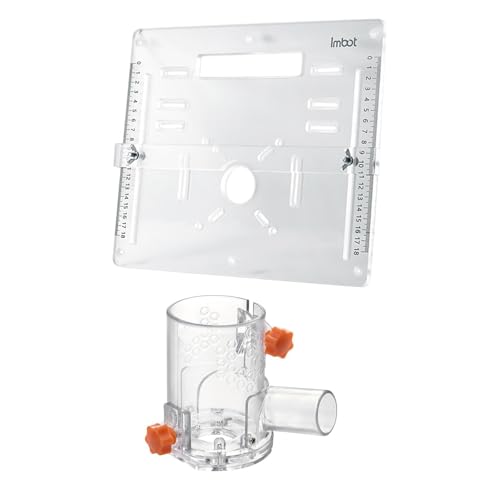 QLECXZI Base para máquina de corte de carpintero sin punzón y placa guía acrílica de precisión para proyectos de carpintería. Base para máquina de corte de carpintero sin, Claro, S con tapa