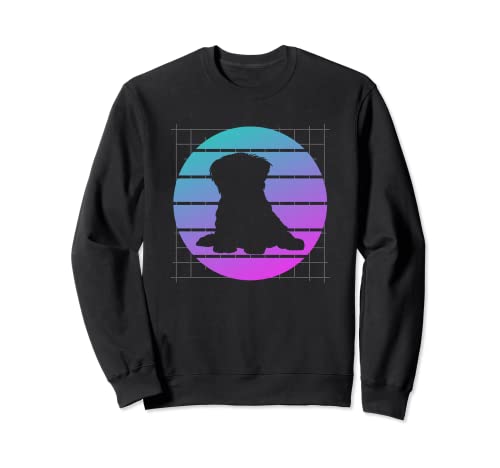 Silueta retro Bichon Frise Lover Sudadera